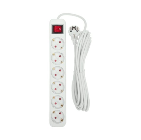 Удлинитель REXANT 13-4048 STANDARD 6 гнезд, 5м, 3х1,0мм², с/з, с выкл