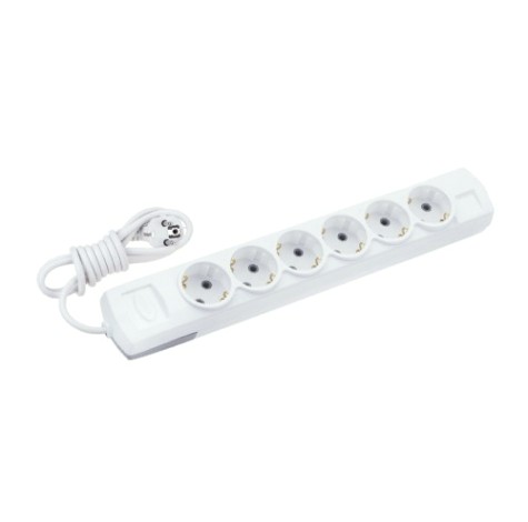 Удлинитель REXANT 13-4114 PREMIUM 6 гнезд, 5м, 3х1,5мм², с/з, белый