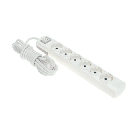 Удлинитель REXANT 13-4116 PREMIUM 6 гнезд, 3м, 3х1,5мм², с/з, с выкл., белый