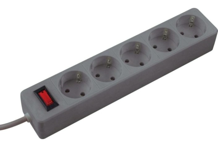 Удлинитель сетевой КОСМОС FKsm3m-5g ПВС 3х0,75мм2, серый [FKsm3m-5g(G)]