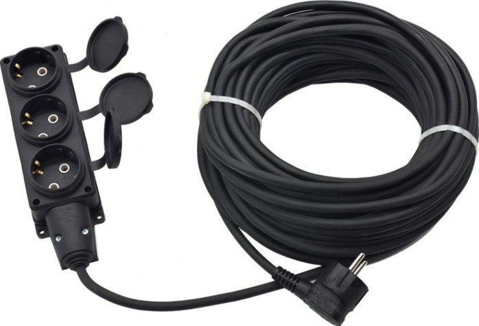 Удлинитель силовой 3 гн. GLANZEN EC-20-012 КГ 3х1,5 IP44 (20 м)