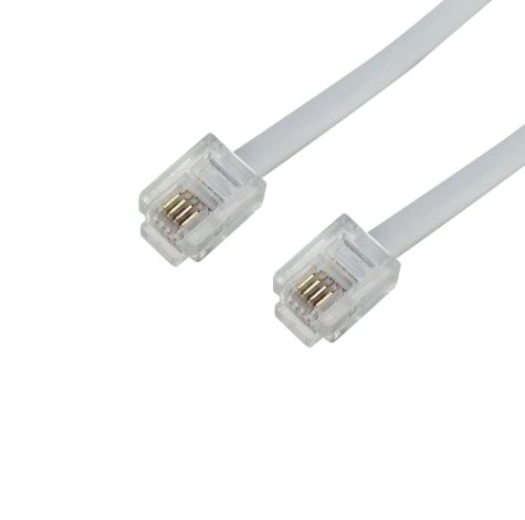 Удлинитель телефонный REXANT 18-3151 плоский, RJ-11 (6P-4C), 15м, белый