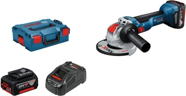 Угловая шлифмашина аккумуляторная BOSCH GWX 18V-10 X-LOCK [06017B0102]