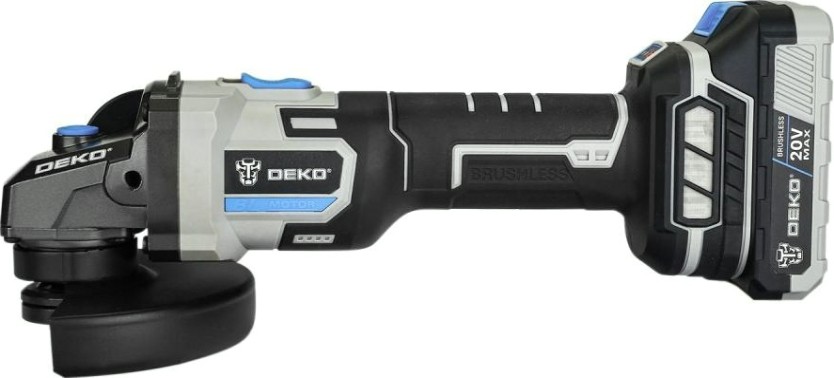 Угловая шлифмашина аккумуляторная DEKO DKAG20 2*3.0Ah бесщеточная 20в, [063-4027]