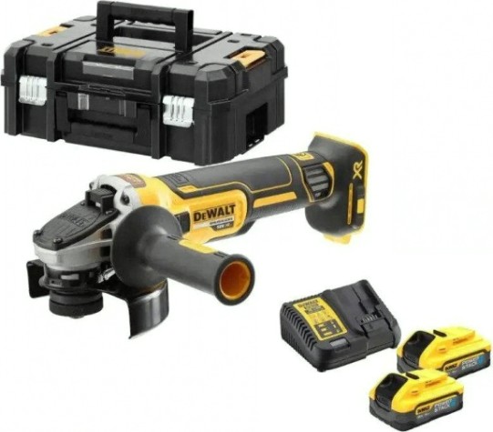 Угловая шлифмашина аккумуляторная DeWALT DCG 405 H2T бесщеточная