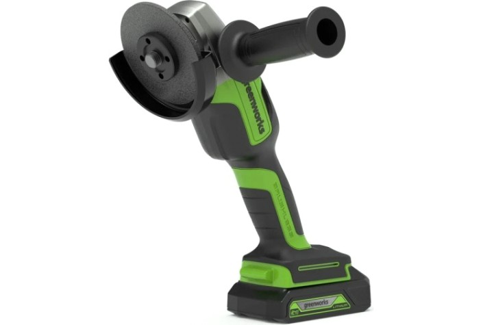 Угловая шлифмашина аккумуляторная GREENWORKS GD24AGK2 бесщеточная [3200207UA]