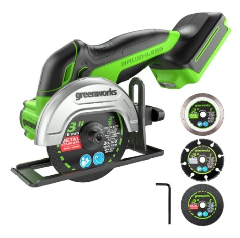 Угловая шлифмашина аккумуляторная GREENWORKS GD24UCS 3 402 007 без АКБ и ЗУ [3402007]