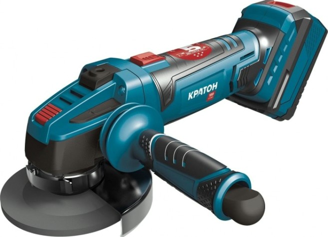 Угловая шлифмашина аккумуляторная КРАТОН AG18DC-125-OFA SET АКБ 4,0 А.ч; ЗУ [3 11 01 082]