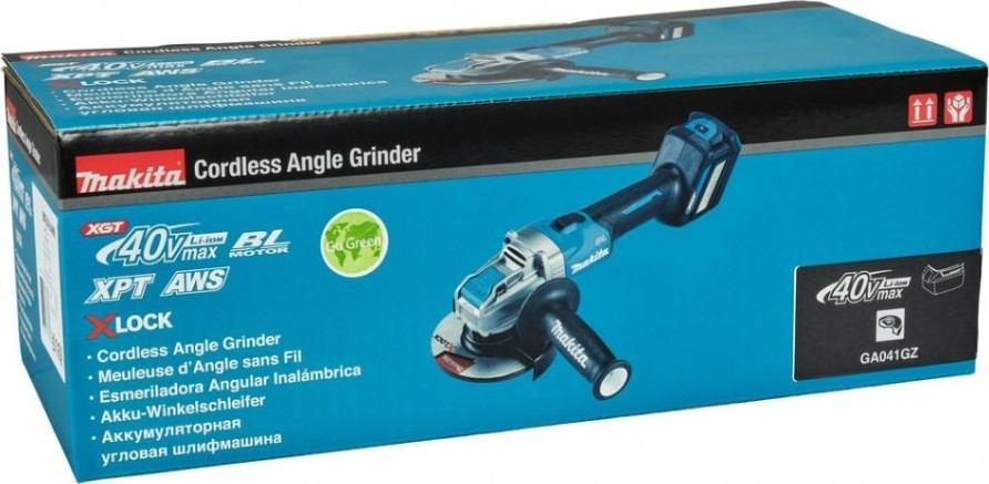 Угловая шлифмашина аккумуляторная MAKITA GA041GZ01 X—Lock