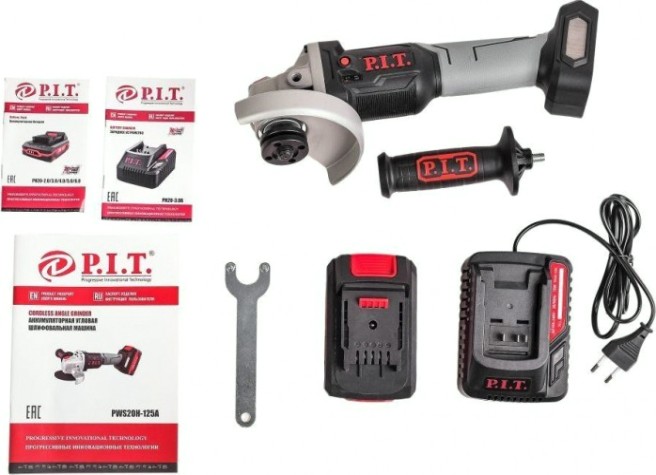 Угловая шлифмашина аккумуляторная P.i.t. PWS20H-125A/1 бесщет.