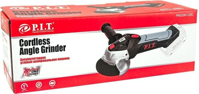 Угловая шлифмашина аккумуляторная P.i.t. PWS20H-125C solo