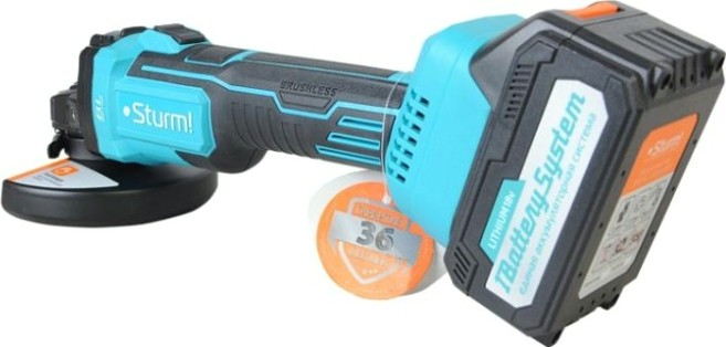 Угловая шлифмашина аккумуляторная Sturm CAG1812