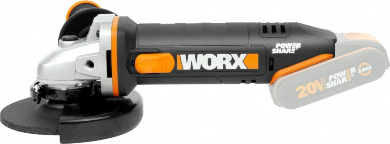Угловая шлифмашина аккумуляторная Worx WX803.9 без АКБ и ЗУ [WX803.9]