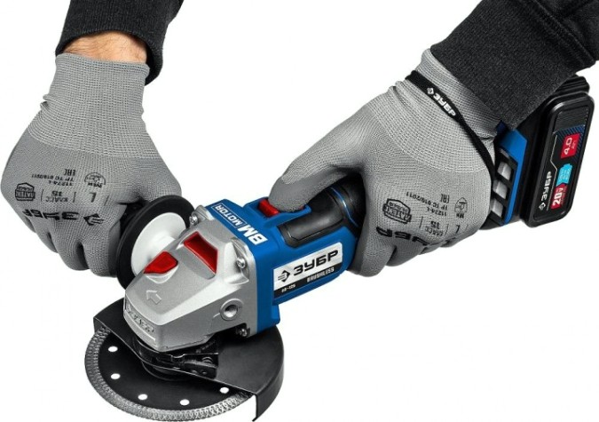 Угловая шлифмашина аккумуляторная ЗУБР AB-125-42 Профессионал