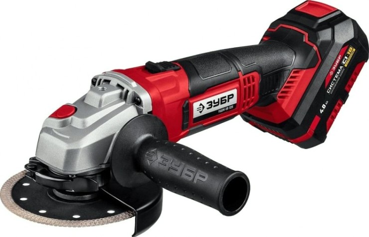 Угловая шлифмашина аккумуляторная ЗУБР УШМ-18-125-41