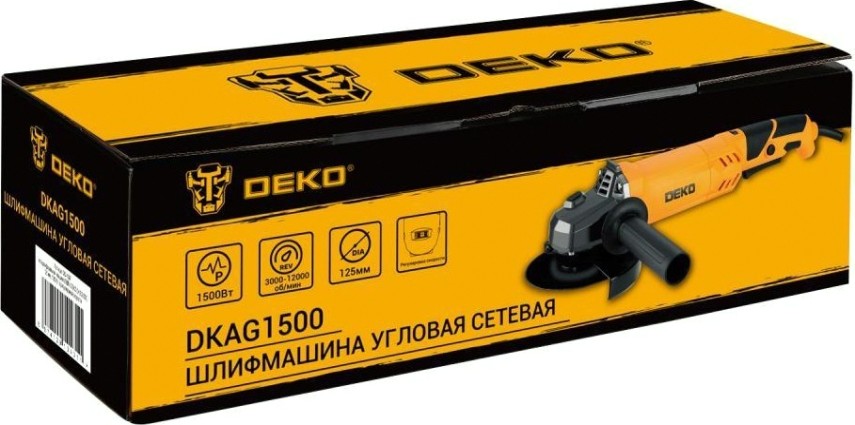Угловая шлифмашина сетевая DEKO DKAG1500 [063-4297]