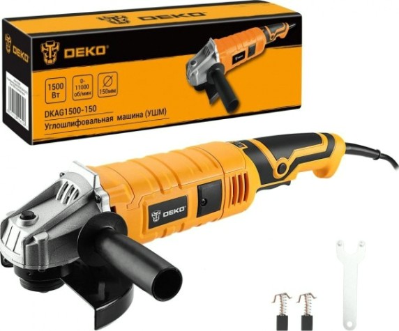 Угловая шлифмашина сетевая DEKO DKAG1500-150 с регулировкой скорости [063-4299]