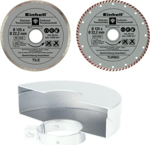 Угловая шлифмашина сетевая EINHELL TC-AG 125 Kit, 850Bт, 125мм [4430624]