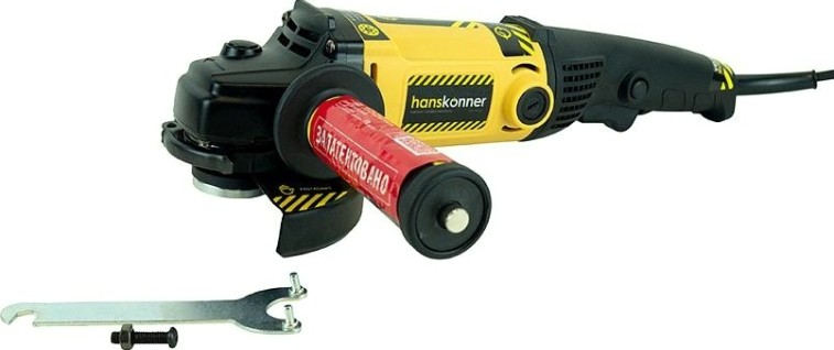 Угловая шлифмашина сетевая HANSKONNER HAG12125