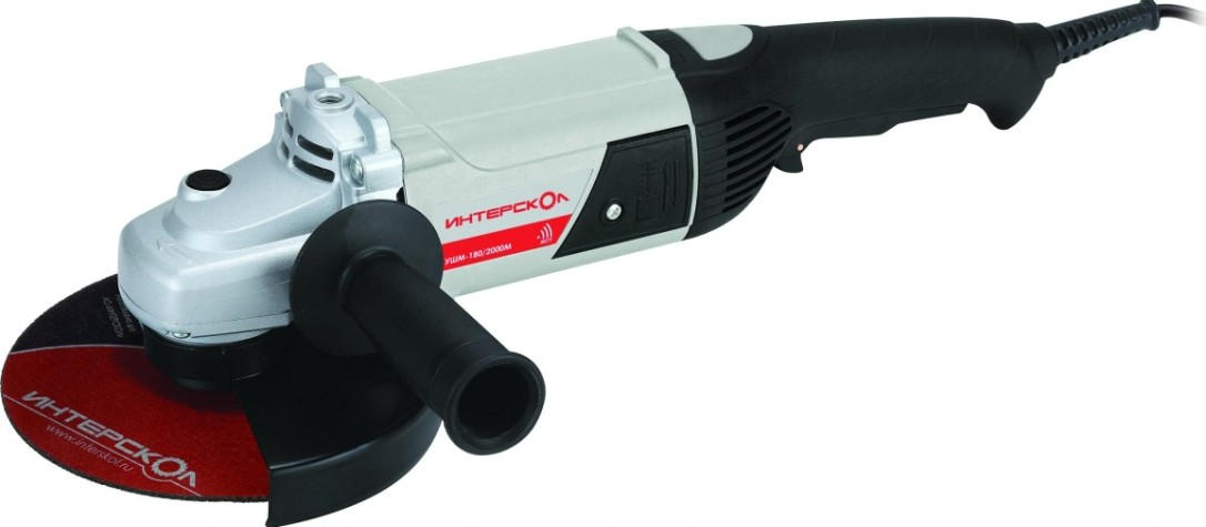 Угловая шлифмашина сетевая ИНТЕРСКОЛ УШМ-180/2000М [626.1.0.00]