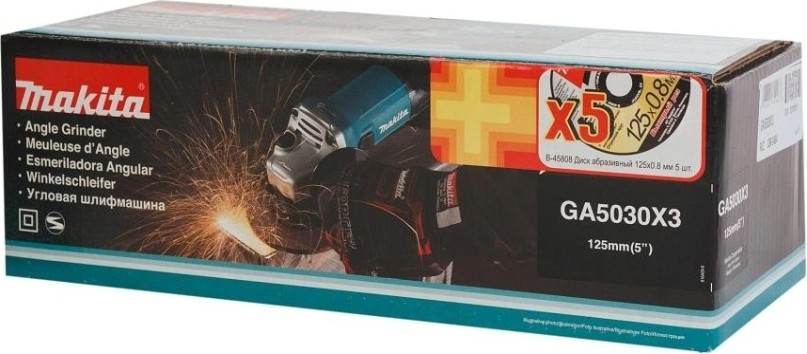 Угловая шлифмашина сетевая MAKITA GA 5030X3 [GA5030X3]
