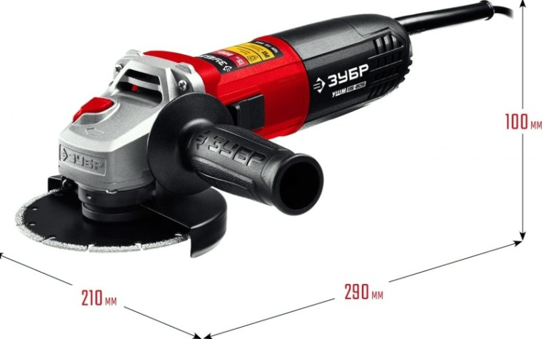 Угловая шлифмашина сетевая ЗУБР УШМ-115-805