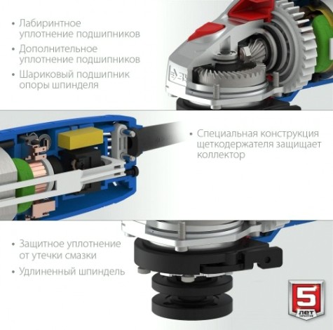 Угловая шлифмашина сетевая ЗУБР УШМ-П125-750 Профессионал Угловая шлифмашина сетевая ЗУБР УШМ-П125-750 Профессионал