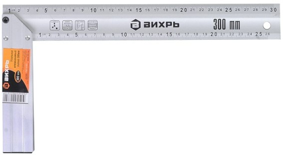 Угольник алюминиевый литой ВИХРЬ 300 мм [73/11/3/3]