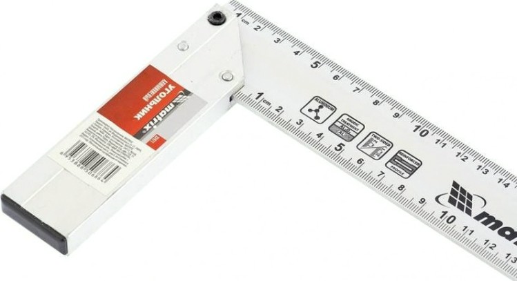 Угольник MATRIX 40 см с алюминиевым основанием 32474 [32474]