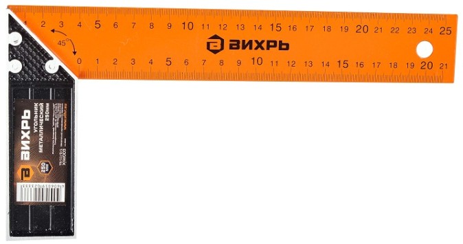 Угольник металлический ВИХРЬ 250 мм [73/11/3/1]