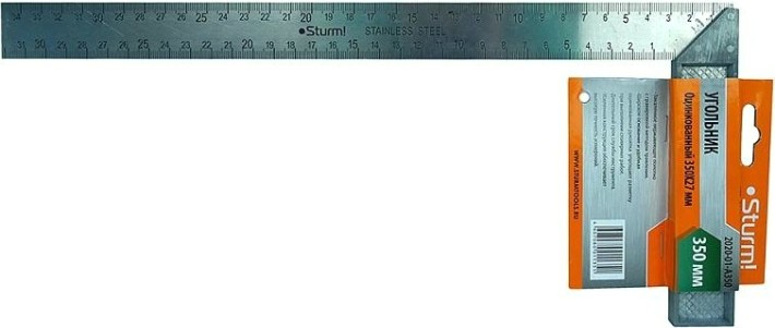 Угольник Sturm 2020-01-A350 350мм стальной, оцинкованный