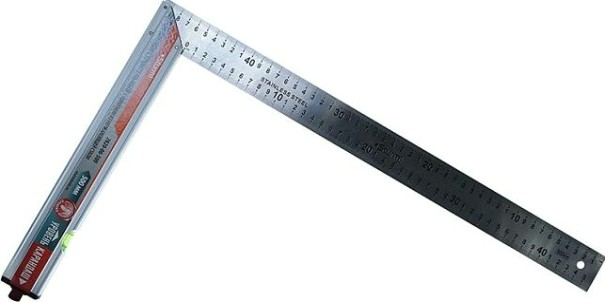Угольник Sturm 2020-06-500 с уровнем и карандашом, 500 мм, нерж.сталь
