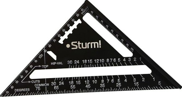 Угольник Sturm 2020-07-170 170мм, алюминиевый сплав, черная оксидация, белая Угольник Sturm 2020-07-170 170мм, алюминиевый сплав, черная оксидация, белая