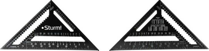 Угольник Sturm 2020-07-300 300мм, алюминиевый сплав, черная оксидация, белая Угольник Sturm 2020-07-300 300мм, алюминиевый сплав, черная оксидация, белая