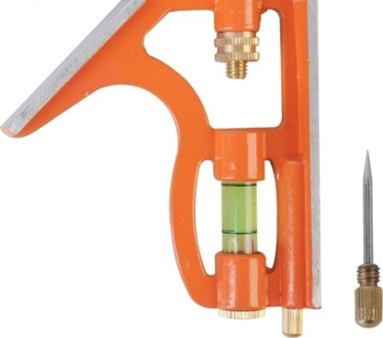 Угольник Sturm 2020-10-300 многофункциональный, 300 мм, уровень, чертилка