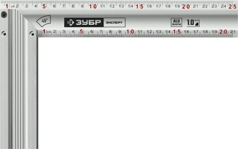 Угольник ЗУБР ЭКСПЕРТ 250мм столярный с усиленным алюминиевым полотном [34392-25]