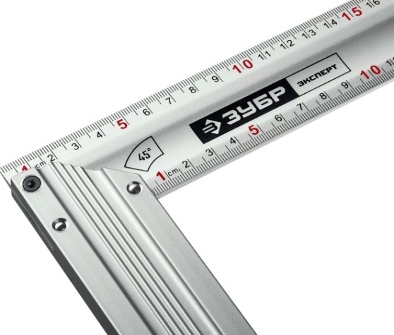 Угольник ЗУБР ЭКСПЕРТ 300 мм столярный с усиленным алюминиевым полотном [34392-30]