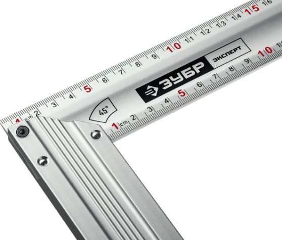 Угольник ЗУБР ЭКСПЕРТ 500 мм столярный с усиленным алюминиевым полотном [34392-50]