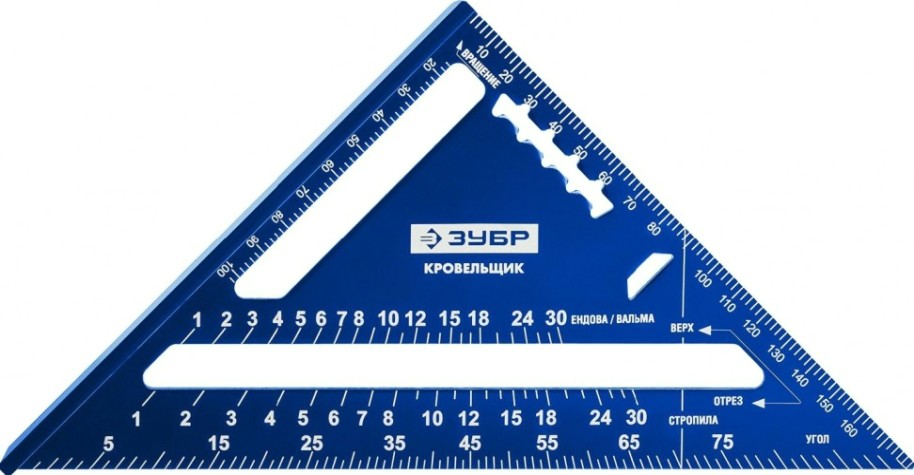 Угольник ЗУБР Кровельщик универсальный, 180 мм, 5-в-1 [34391-18]