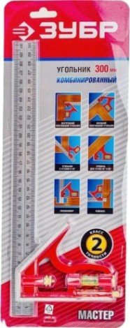 Угольник ЗУБР МАСТЕР комбинированный, 300мм [3436]