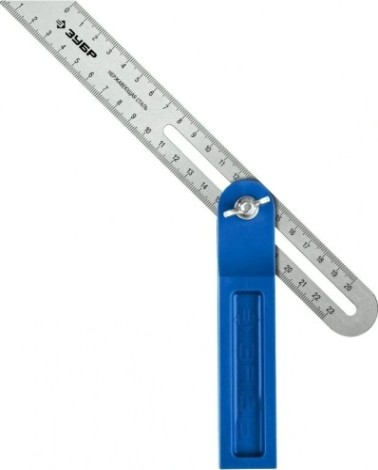 Угольник ЗУБР ПРОФЕССИОНАЛ 250 мм малка-угломер, полотно с гравированной шкал