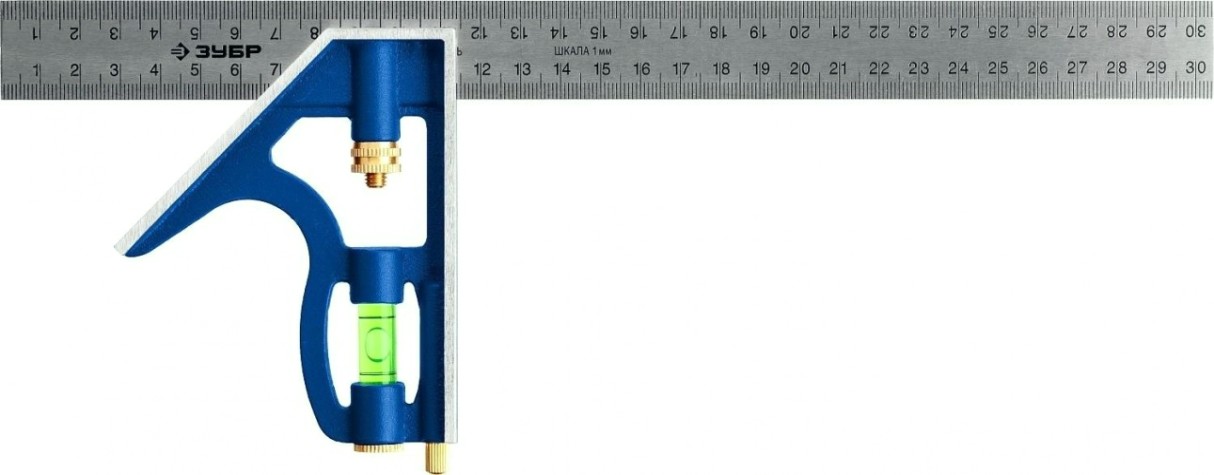 Угольник ЗУБР ПРОФЕССИОНАЛ 300 мм комбинированный многофункциональный серия [3436_z02]