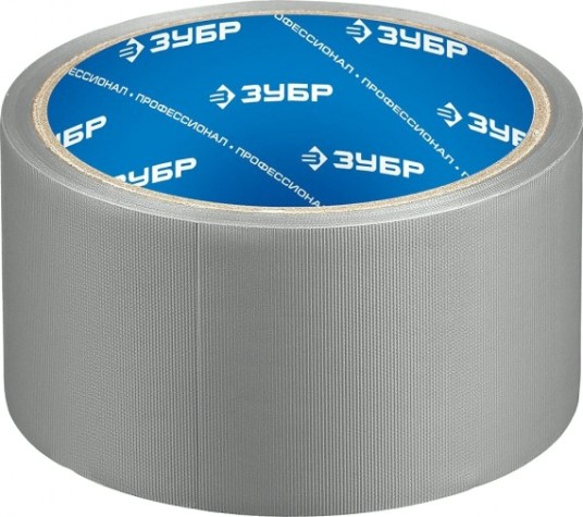 Универсальная клейкая лента ЗУБР ПРОФЕССИОНАЛ РЕФИЛ серебристая рифленая, 50 мм х 10 м [12075-50-10]