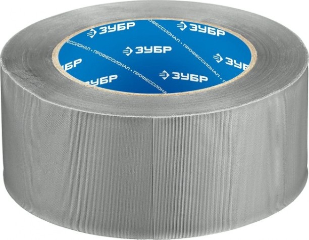 Универсальная клейкая лента ЗУБР ПРОФЕССИОНАЛ РЕФИЛ серебристая рифленая, 50 мм х 50 м [12075-50-50]