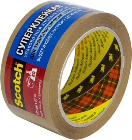 Упаковочная лента 3M Scotch 3645В Classic ХОТ МЕЛТ клейкая, коричневая, 48 мм х 50 м [7100203045]