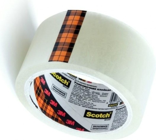 Упаковочная лента 3M Scotch Эконом A2J клейкая, прозрачная 48 мм х 50 м [7000039510]