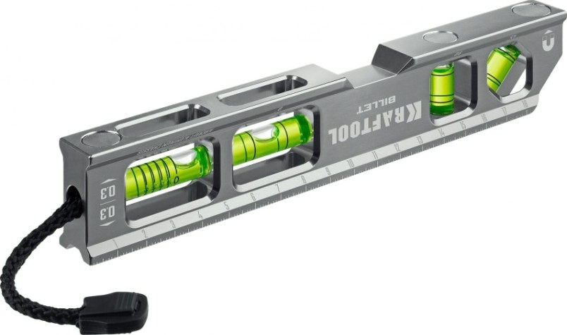 Уровень магнитный KRAFTOOL Billet брусковый 8-в-1 20 см [34790]