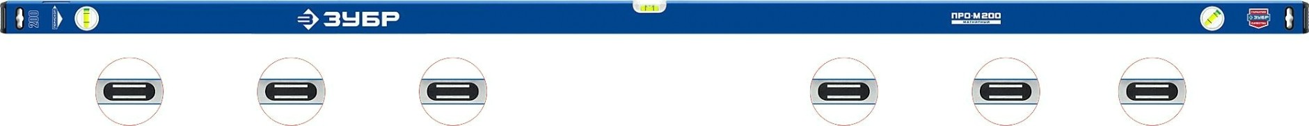 Уровень магнитный ЗУБР 34589-200_z01 усиленный 2000 мм профессионал-м