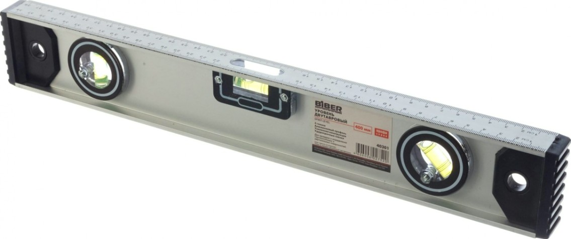 Уровень строительный Biber 40301 Профи двутавровый, ударопрочный 400мм [тов-084722]