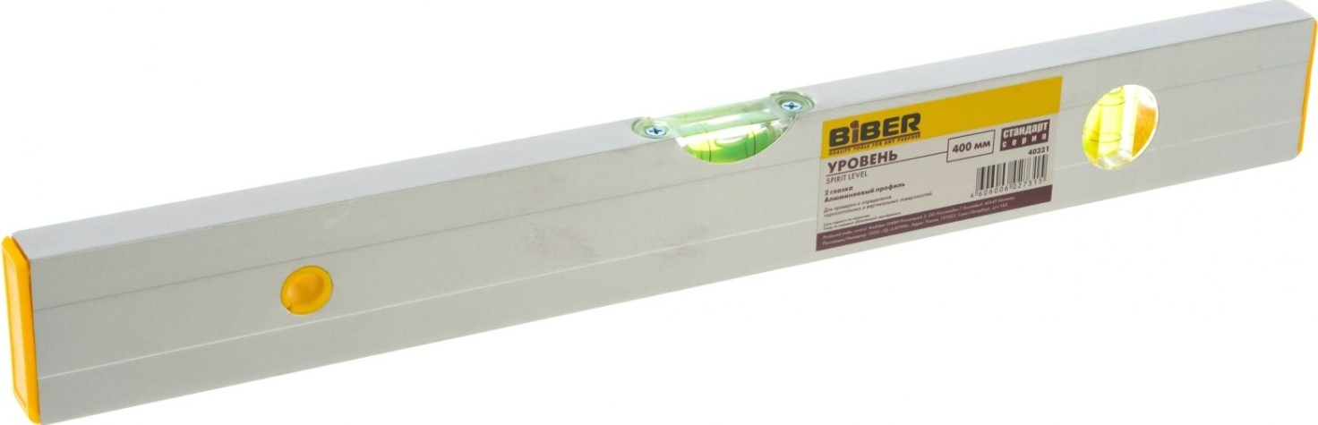 Уровень строительный Biber 40321 Стандарт 400мм [тов-084701]